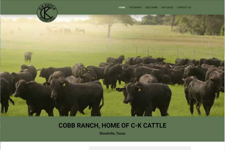 Cobb Ranch, Home of C-K Cattle by Pool Equipment Installers of Houston